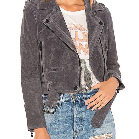 Blanknyc Stargazer Grey Suede Moto 